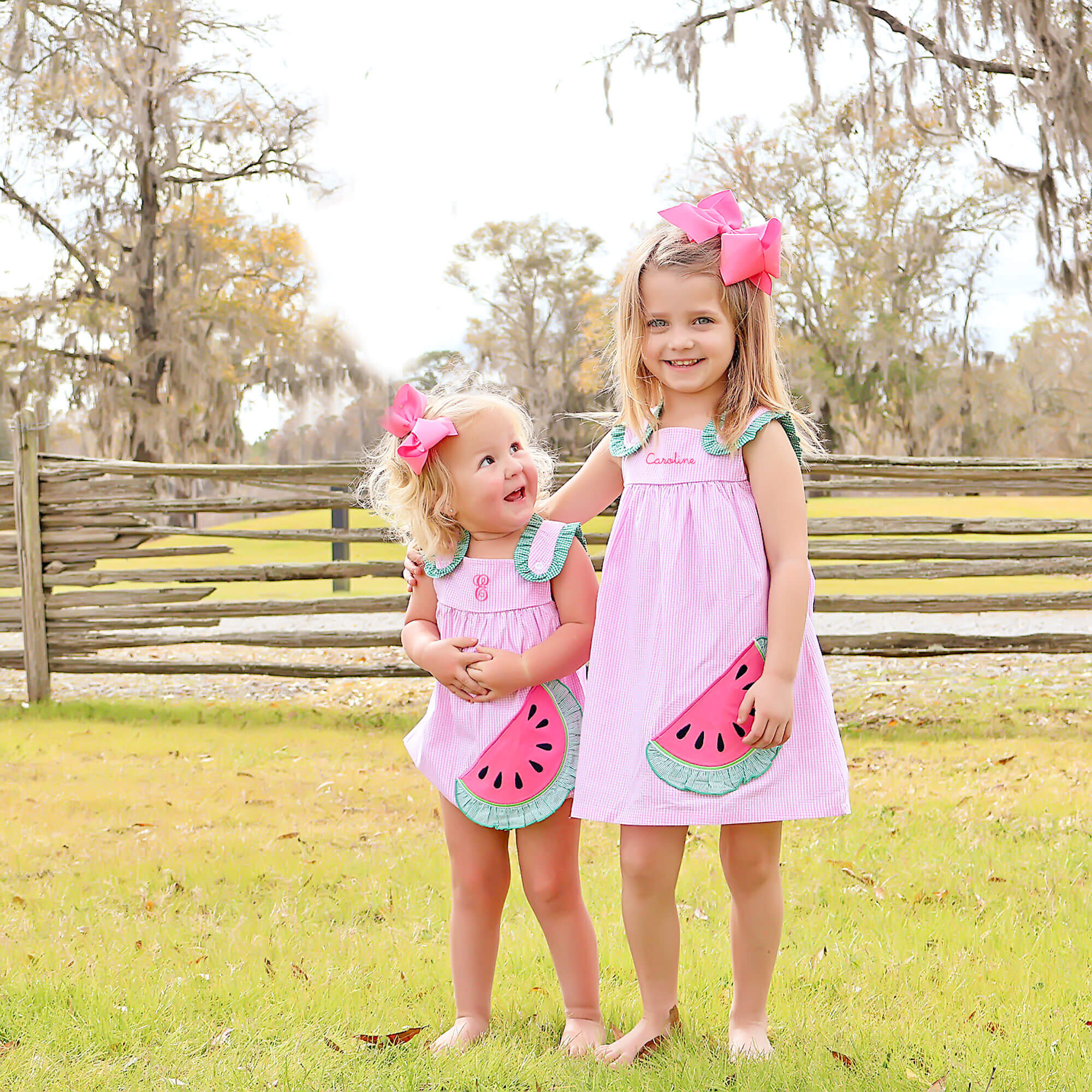 Sweet Watermelon Applique Pink Gingham Lulu Dress - Image 5